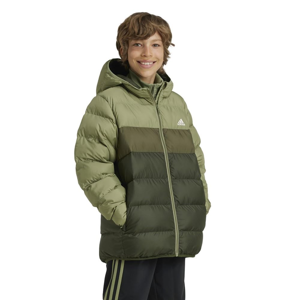 Adidas Synthetic Down Jacket Tent Cargo J130 Kids' JTH05, Green/Olive Strata/Night (IY6917),