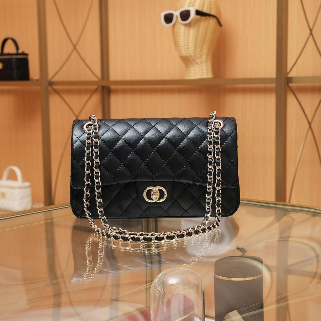 Xiaoxiangfeng CF Mřížkovaná Řetízková Taška Klasická Podpažní Trendy Dámská Nová Módní Univerzální Jednoramenná Crossbody