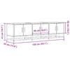 TV Cabinet Smoked Oak 150 x 35 x 41 cm Wood Based Panel and Metal