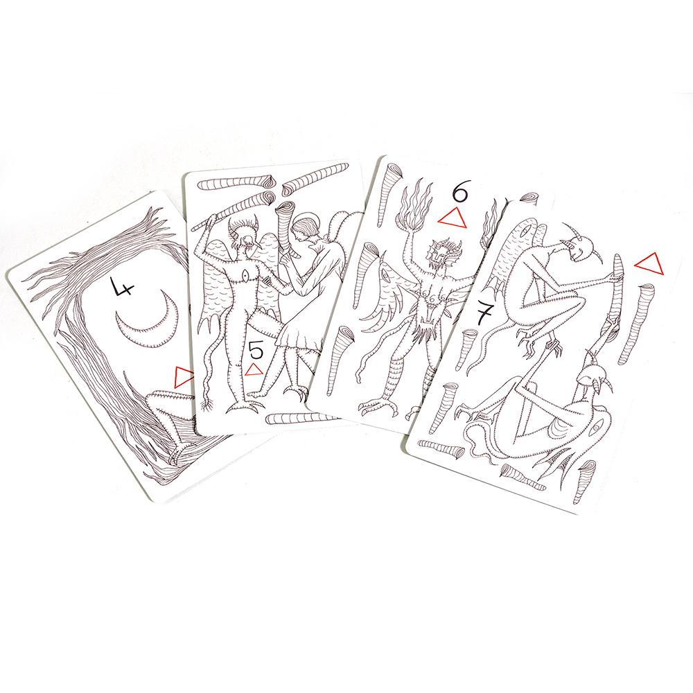 10,3*6 cm Medieval Mischief Tarot Training Deck 78-delars lek med traditionell tarot med nyckelord av Riccardo Gil Ferraro