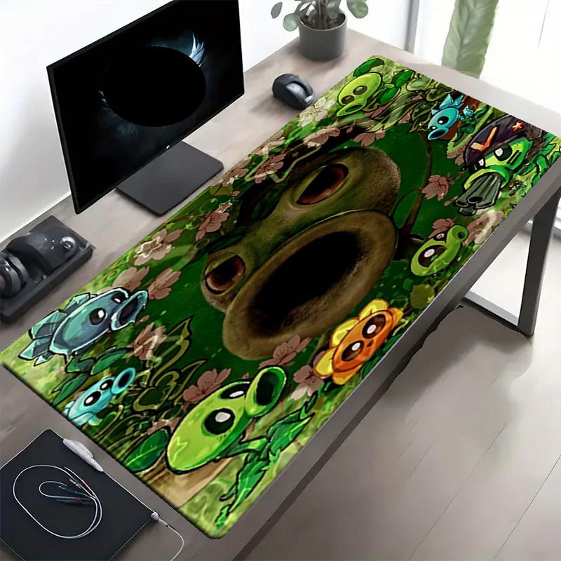 Plants vs. Zombies Print Mouse Pad, Anti‑Slip Desktop keyboard Mat, for PC Laptop Gaming Working Daily Use, Cool Festival Surprise Gift