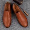 Nouveaux Mocassins Homme Mode Chaussures en Cuir Véritable Décontractées Souples Confortables Respirantes Ballerines Chaussures Paresseuses Chaussures de Conduite Légères pour Homme