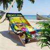 Rocket Power Cartoon Print Beach Towel, Large Soft Quick Dry Towel for Beach Camping Swimming