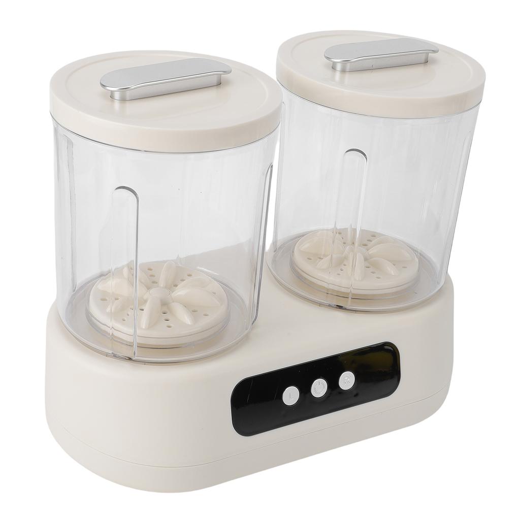   Underwear Washing Machine Portable Double Compartment Washer Bucket Automatic Laundry Washer for Travel Apartment Dorm