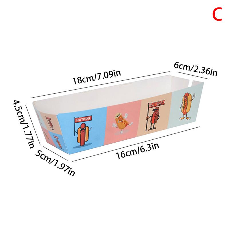 

100Pcs Dog Packaging Box Paper Disposable Party Tableware Food Serving Tray For Caterers Catering Boxes