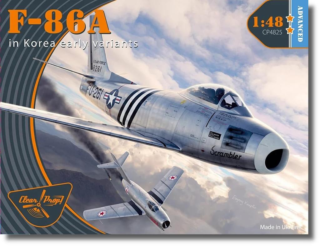 Clear Scale American Sabre Early Model Korean Specification Plastic Model Kit CPU4825 Prop! 1/48 F-86A (Airplane)