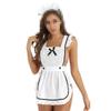 Elegant Polyester Maid Costume Sexy Role-playing Lingerie For Women One Size