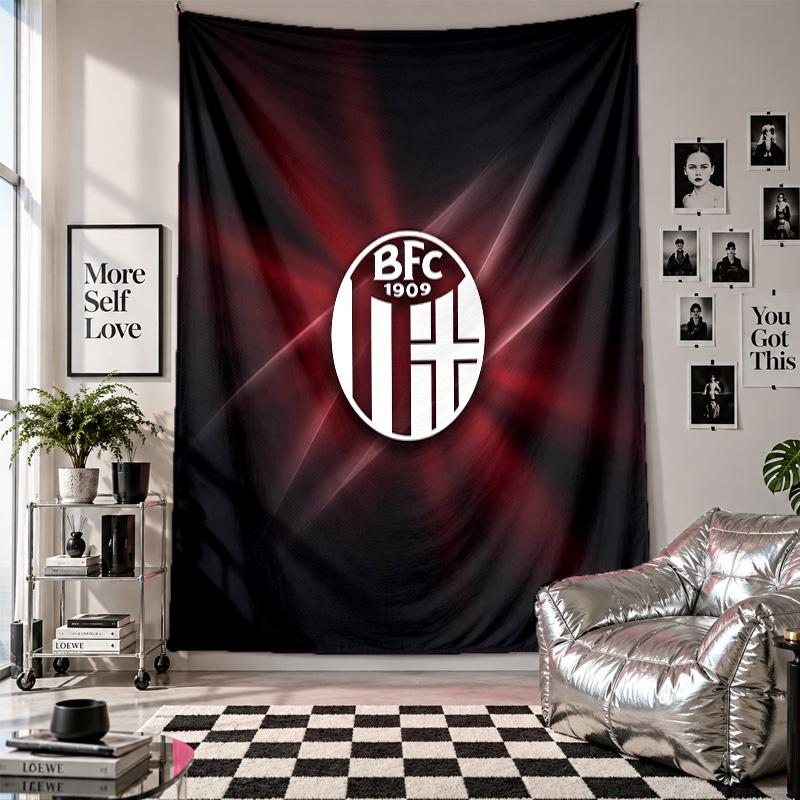 Bologna FC Wandteppich Heimdekoration Wandbehang Tuch für Schlafzimmer Wohnzimmer Hintergrund