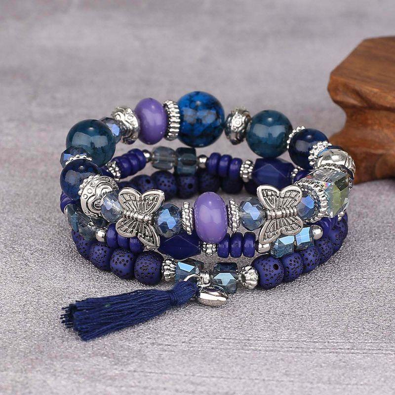 Multi-Layer Elastic Bracelet Fashion Wooden Bead