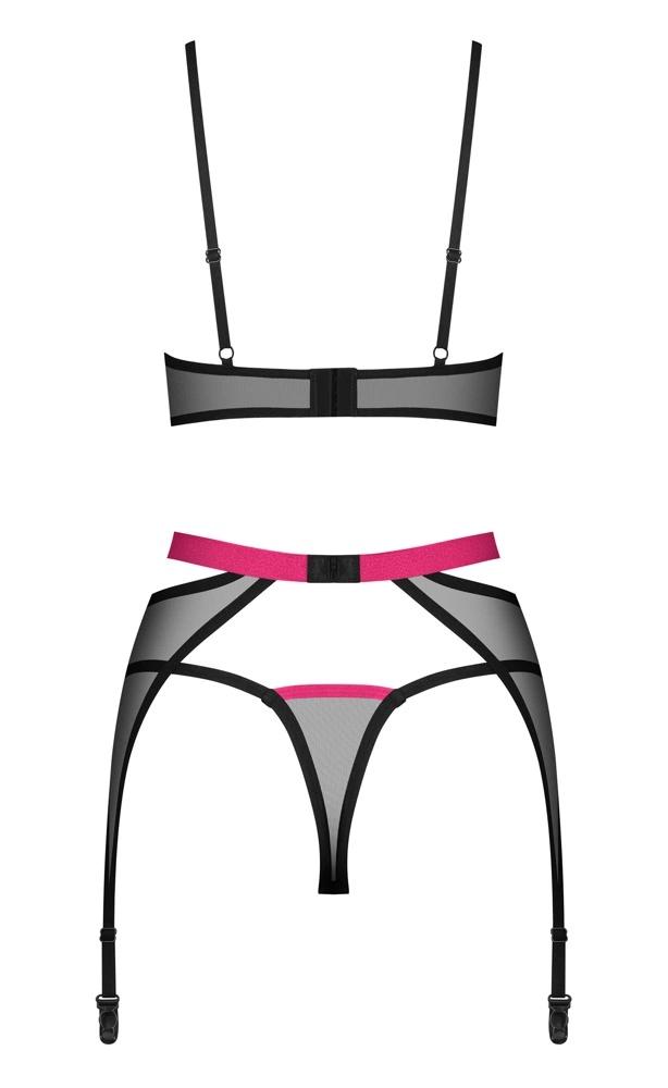 Obsessive - Sexy Semi-Sheer 3-Piece Novenes Set M/L