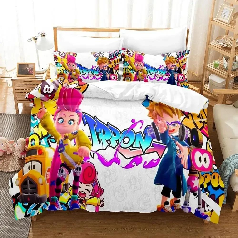 Game Ninjala Bedding Set Single Twin Double Queen King Cal King Size Bed Linen Set