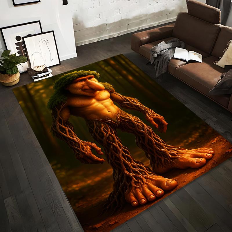 

Fantasy Forest Creature Design Carpet1Tree-Like Figure with Green Moss Hair Suitable for use as an anti-slip for room and bedroom sofas 40x60cm( 15x23in )