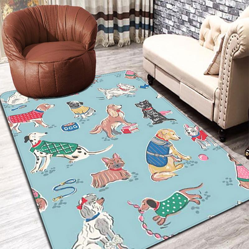 Cozy Cartoon Dog Rug Floor Mat for Living Room or Bedroom Soft and Comfortable Carpet a Gift for Birthday and Holiday.ZFF0913369