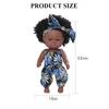 Cute 33cm Black Skin Reborn Girl Dolls with Afro Hair Full Silicone Body Lifelike Newborn Doll Open Eyes Alive Bebe Reborn Doll Children Holiday Gifts