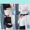 Womens Long Sleeve Chiffon Shirt With Splice Design For Office Wear