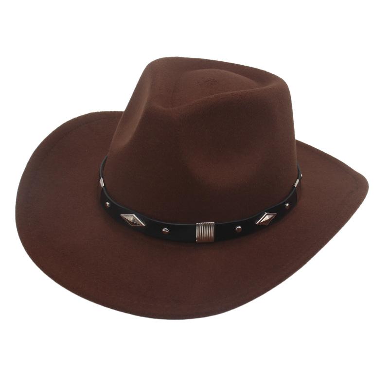 Love Top Western Cowboy Top Hat Jazz Dance Tibetan Tibetan Tibetan Hat Bent Edge Felt Hat