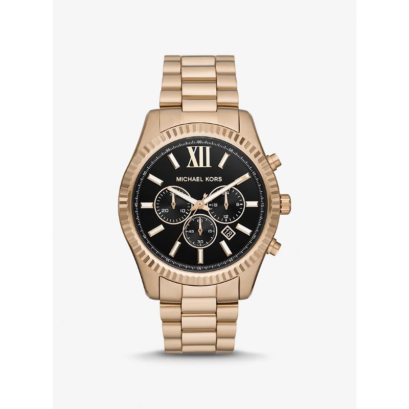 Большие часы Michael Kors Lexington Бежевые с золотистым оттенком MK9155 бежевый
