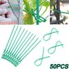 50 Stück wiederverwendbare verstellbare Garten-Kabelbinder, Pflanzenstütze, Sträucher, Baumbefestigung, Nylon-Kabelbinder