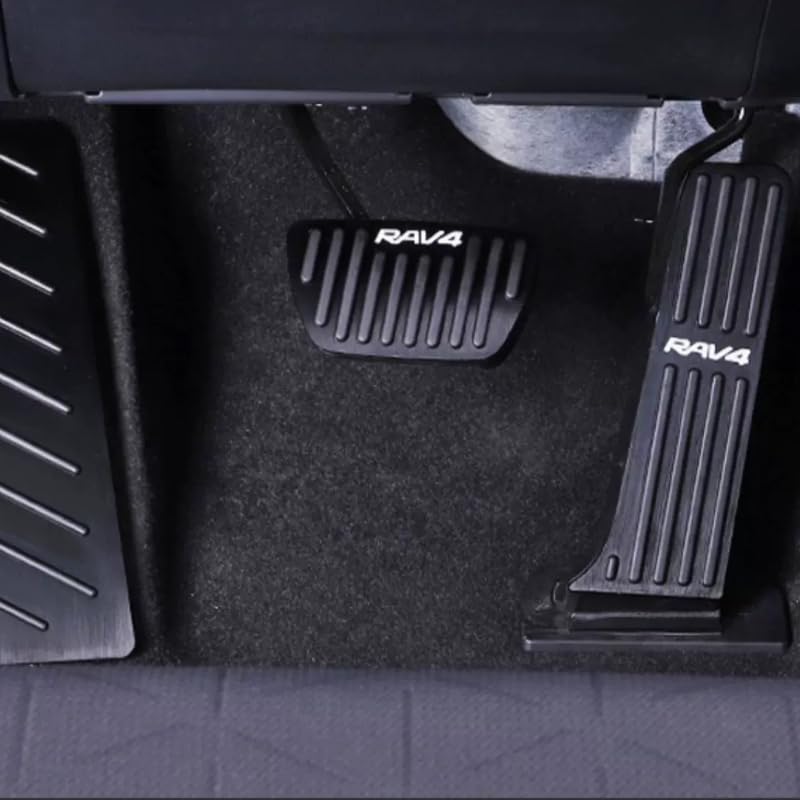 Custom Accessories for the New RAV4 50 Series 2019 December Aluminum Brake and Accelerator Pedal Covers Easy Interior Parts Pedal Black Uxi.Shop