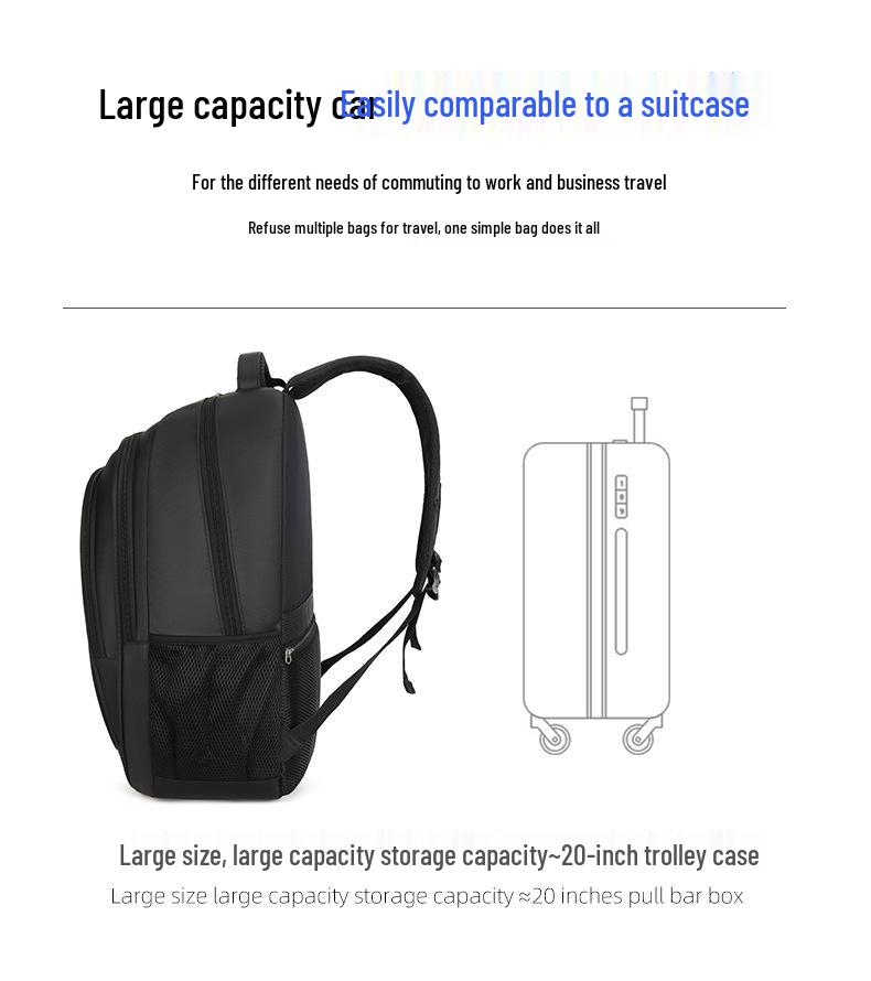 Herren Rucksack mit großem Fassungsvermögen, multifunktional, lässig, für Geschäft und Reise