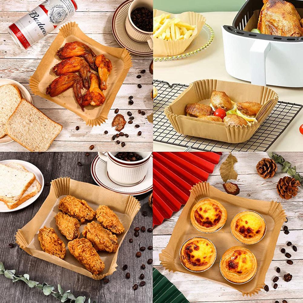 Air Fryer Special Oil Paper Tray Kitchen Baking Square Silicone Non-stick Paper Liner