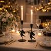 European Style Iron Art Candlestick High Foot Metal Candle Stand Cupid Candle Holder  Anniversary