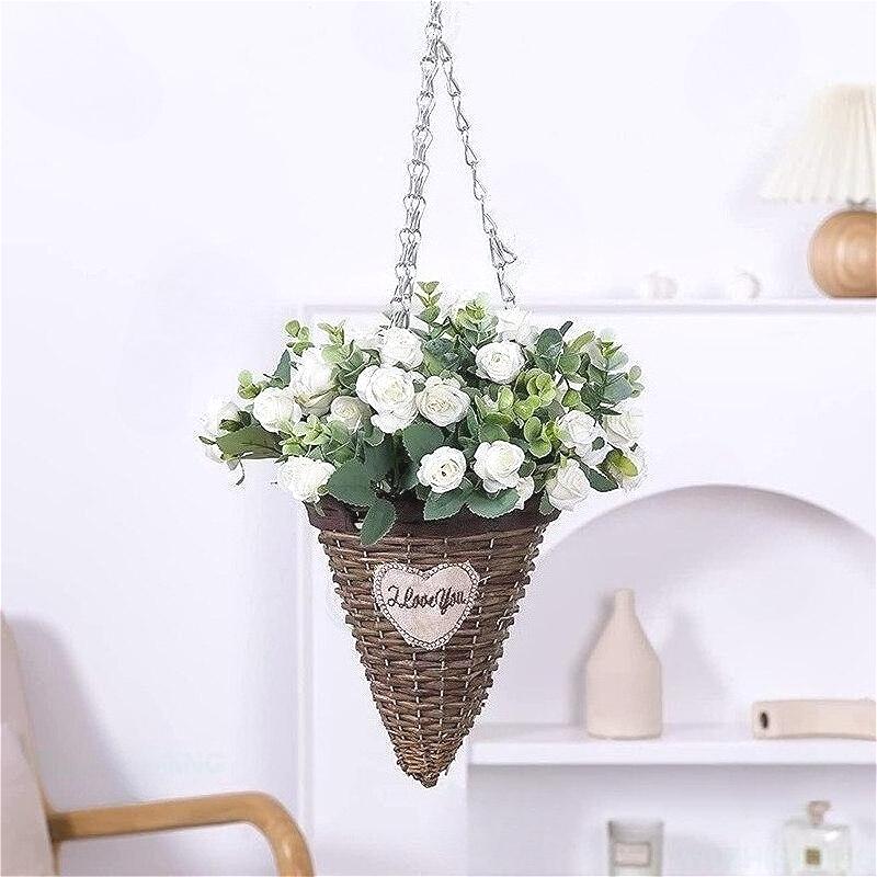 Fiori Artificiali Rosa di Seta Foglie di Eucalipto Bianco Bouquet di Peonie Fiore Finto per Tavolo Matrimonio Festa Vaso Arredamento Casa