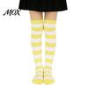 Comic-Ausstellung Outfit Accessoires Gestreifte Oberschenkelhohe Socken für Damen Mädchen, Über dem Knie Strümpfe, Mode Festlich Winter Strumpfwaren Weich Dehnbar