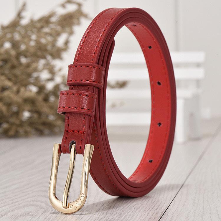 Women's Thin Leather Belt - Korean Style Decorative Waist Chain for Dresses and Pants