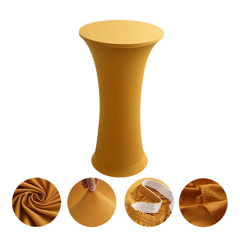 Premium Spandex Round Table Cover Elastic Skirt for Hotel Wedding Banquet Decor
