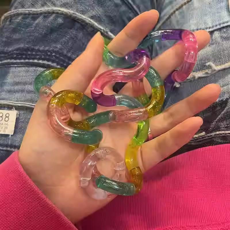 Deformovatelná lana Zábavná a vzdělávací Fidget hračka Deformační uzly na laně Hračka na odbourání stresu Vtipný dárek pro dítě Juguetes Antiestrés