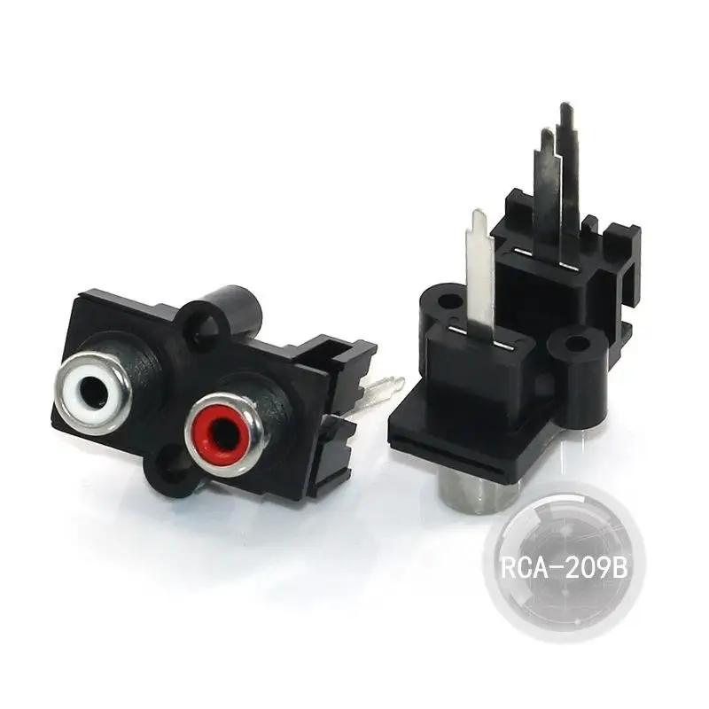 Exclusive 1Pc Female Audio Jack with Gold Connector, 2/4/6Holes Stereo Input, AV Socket Perfectly Sealed at 90/180 Degrees.