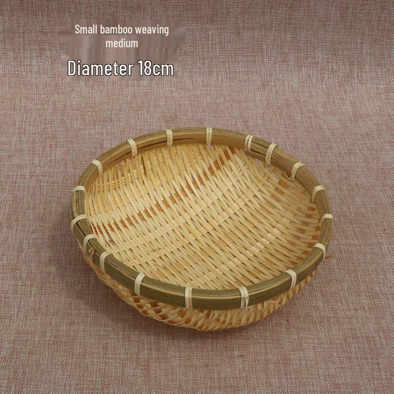 Bamboo Woven Multifunctional Basket: Rice Washer, Fruit Drainer, Vegetable Basket, Steamed Bun & Storage Solution