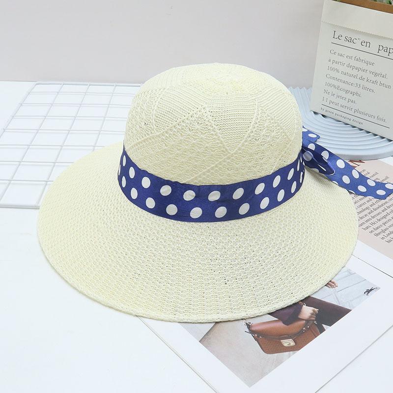 Straw Straw Hat Women's Big Eaves Beach Hat Summer Shading Sun Hat Outdoor Travel Seaside Spring and Autumn Versatile