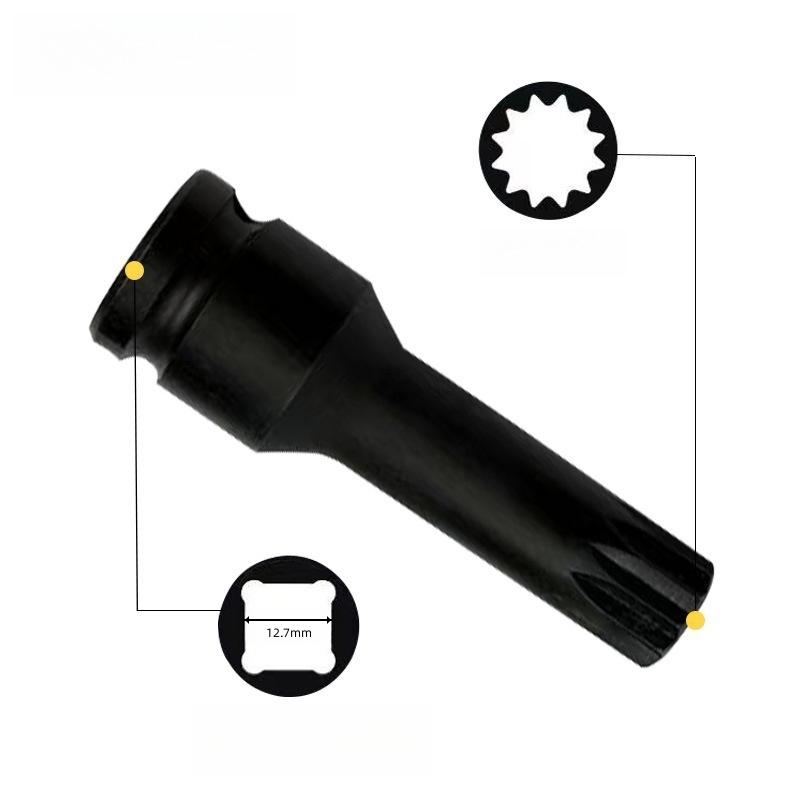 1/2" Pneumatic 12-Point Combination Bit Set Large Fly Socket Air-Powered M12-Point Heavy-Duty Screwdriver Bit