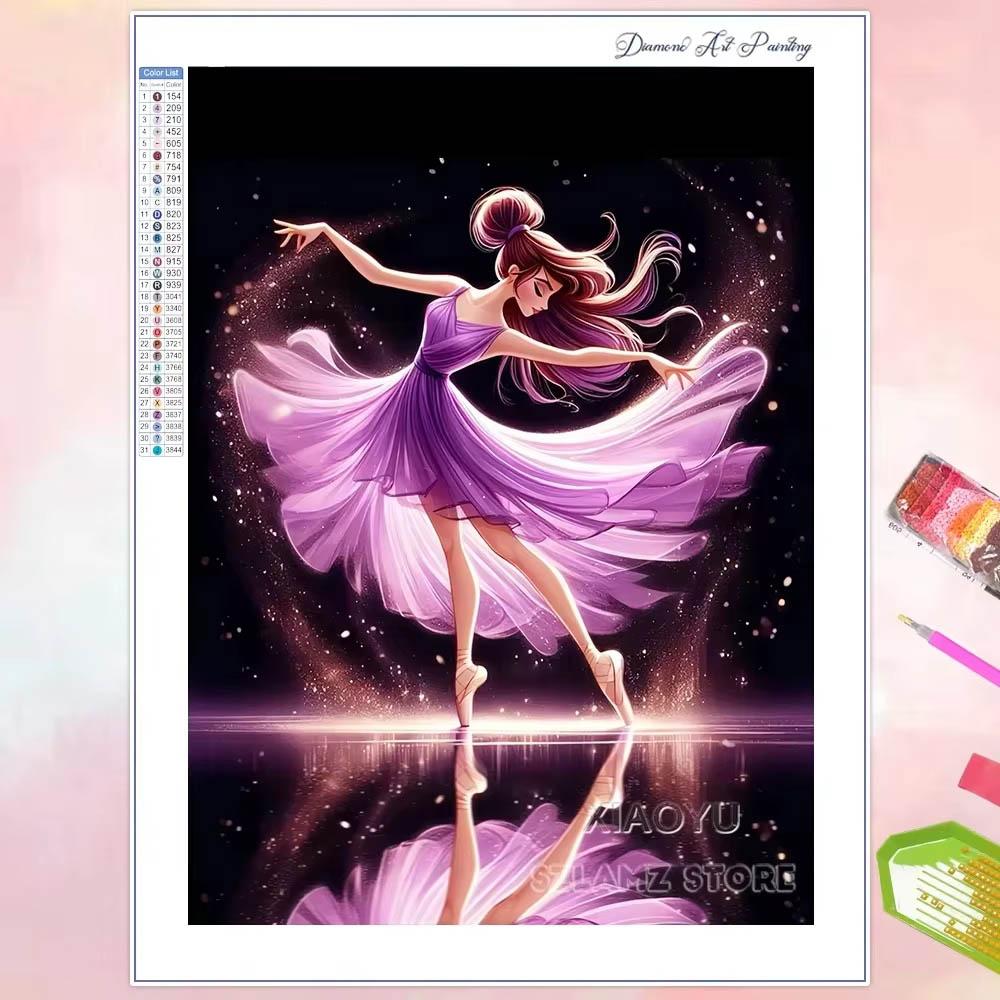 Bellissima Collezione Principessa Elfa del Balletto Pittura Diamante 5D Piena di Diamanti Pittura Diamante Applicata a Mano Kit Pittura Decorativa Animata