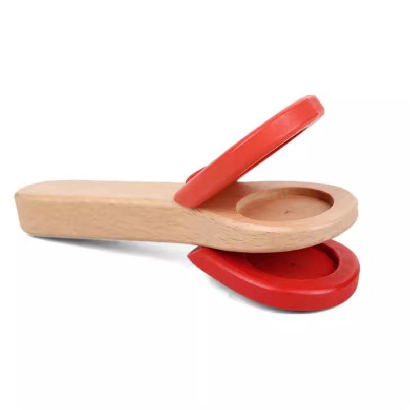 Wooden Orff Clapper for Children with Smooth Surfaces Solid Wood Safe Play Toy for Rhythm Learning and Early Education