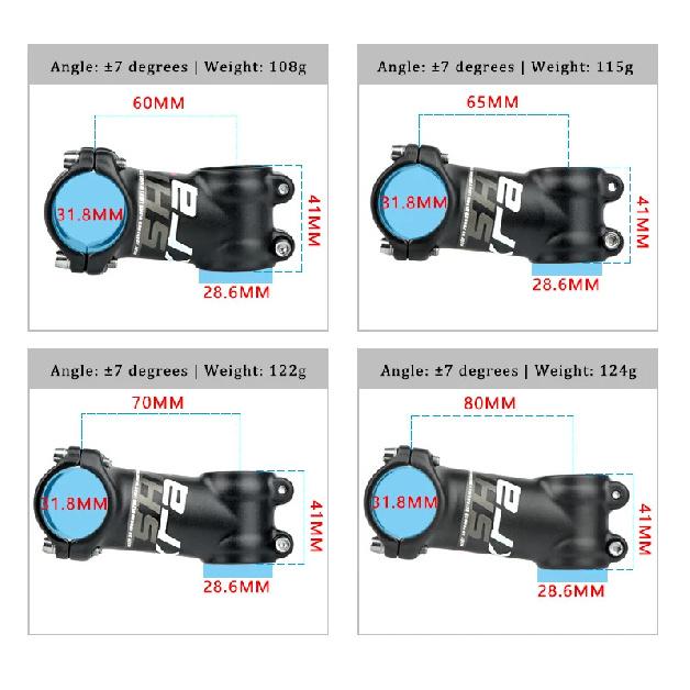 SHIKRA Mtb Power Stem Road Mountain Bike Handlebar Advance Negative Table 45/55/60/70/80/90/100/110MM Stem Riser 31 8 Bridge