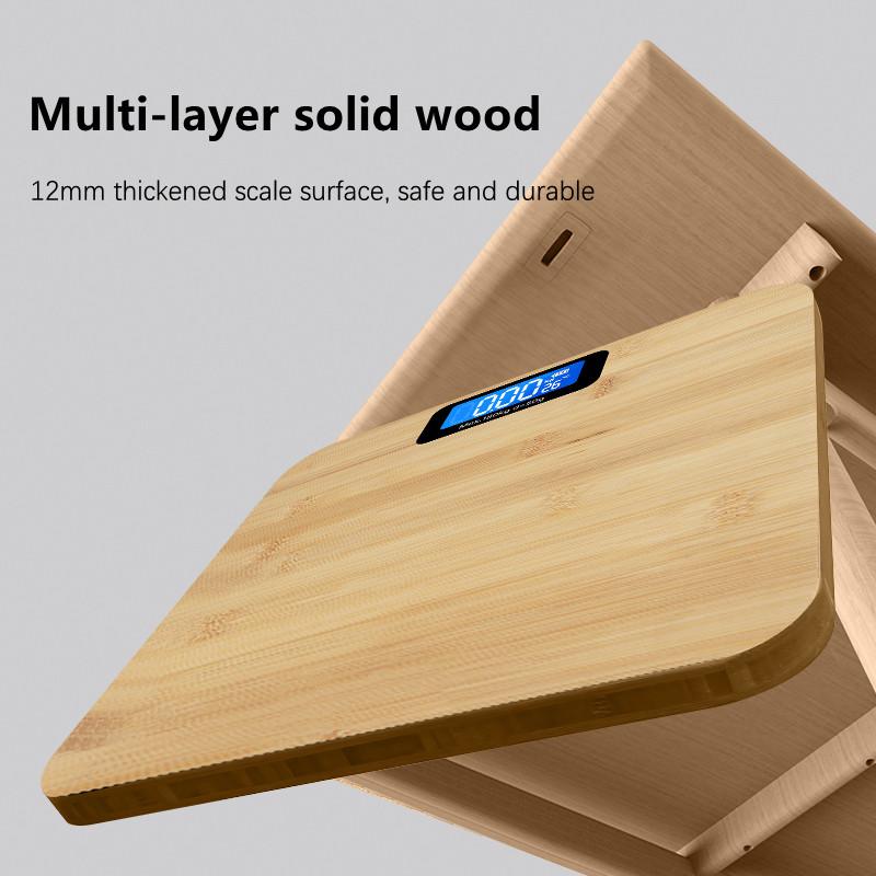 Bilancia Pesapersone Legno Antigoccia Domestica Precisa Smart Bilancia Grasso Corporeo Elettronica Bilancia Pesapersone Digitale a LED da Bagno