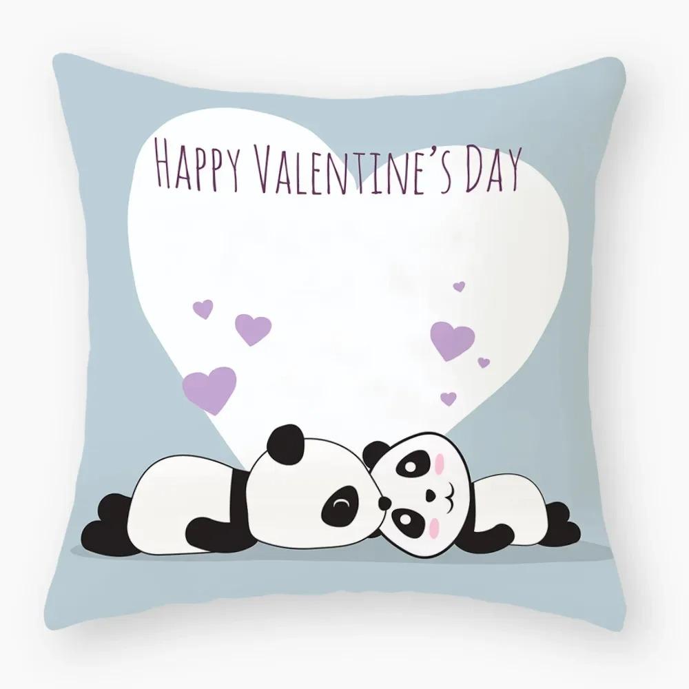Cute Cartoon Panda Study Pillowcase Office Living Room Home Pillowcase Car Ornaments