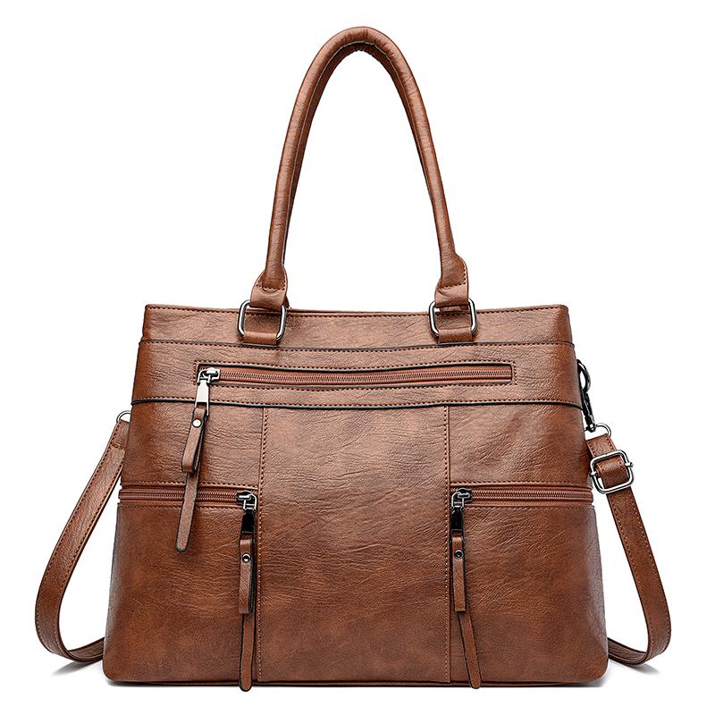 Elegant Handbag for Women High Quality Leather Top-Handle Bags Purse Ladies Shoulder Crossbody Bag Casual Tote