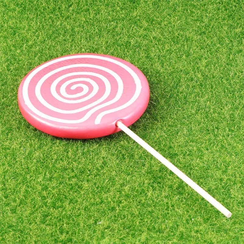 Amosfun 2pcs Fake Lollipop Giant Swirl Candy Props Tea Party Weddings Anniversary Party Decoration Photo Booth Props 11.81 X 5.11 Inches