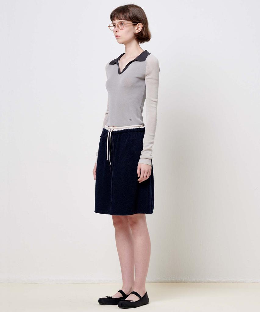 Plack Woman Somedays Two-Way Knit Skirt Navy