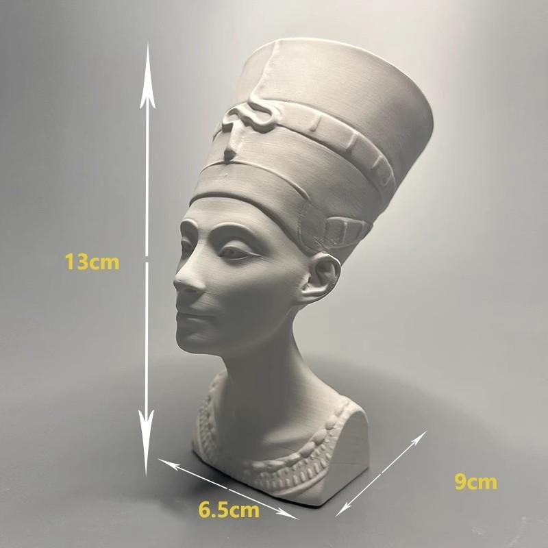 Nefertiti Bust Ancient Egypt Museum Replicated Gypsum Sculpture Desktop Ornaments Modern Home Decoration Aesthetic Art Figurine