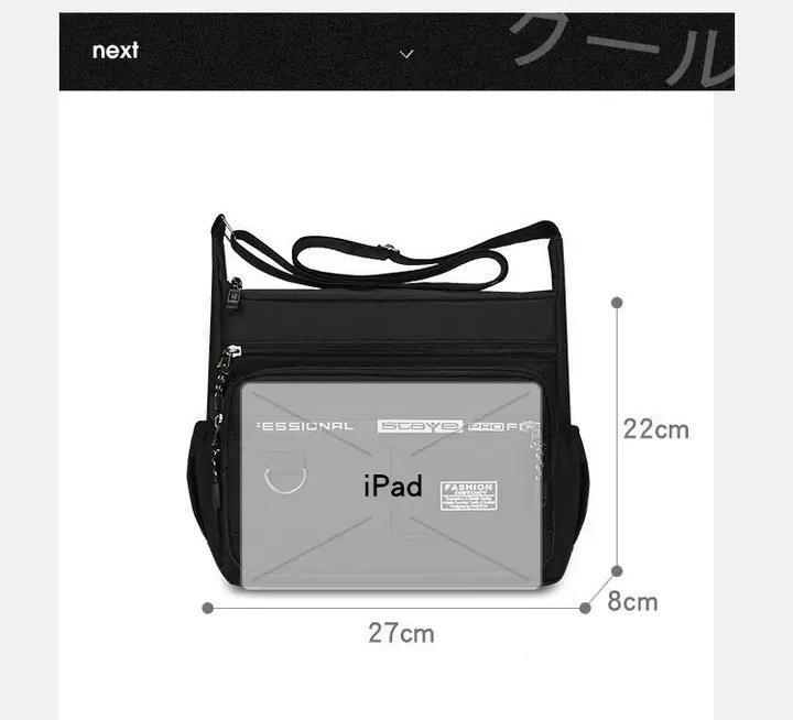 Borsa a tracolla da uomo in tessuto Oxford Casual da viaggio Crossbody)Borsa Grande Capacità Borsa Quadrata Piccola per Mezza Età Borsa degli Attrezzi