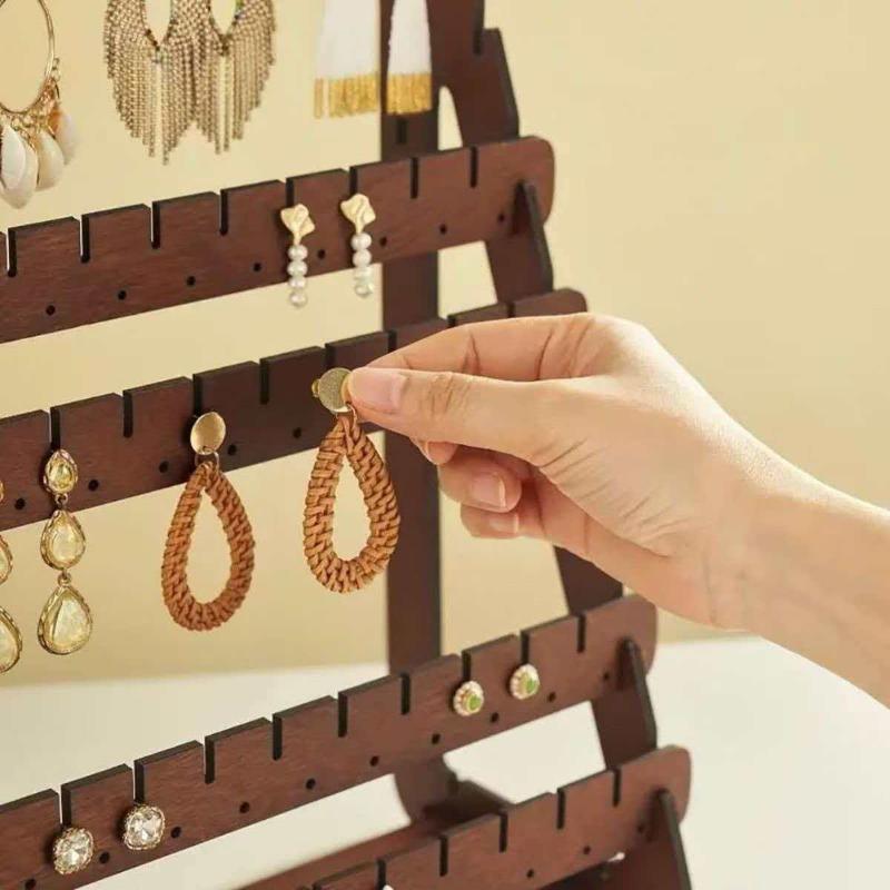 Earring Display Storage Rack Large Jewelry Organizer Stand Holds Various Jewelry for Travel Home Shop Display