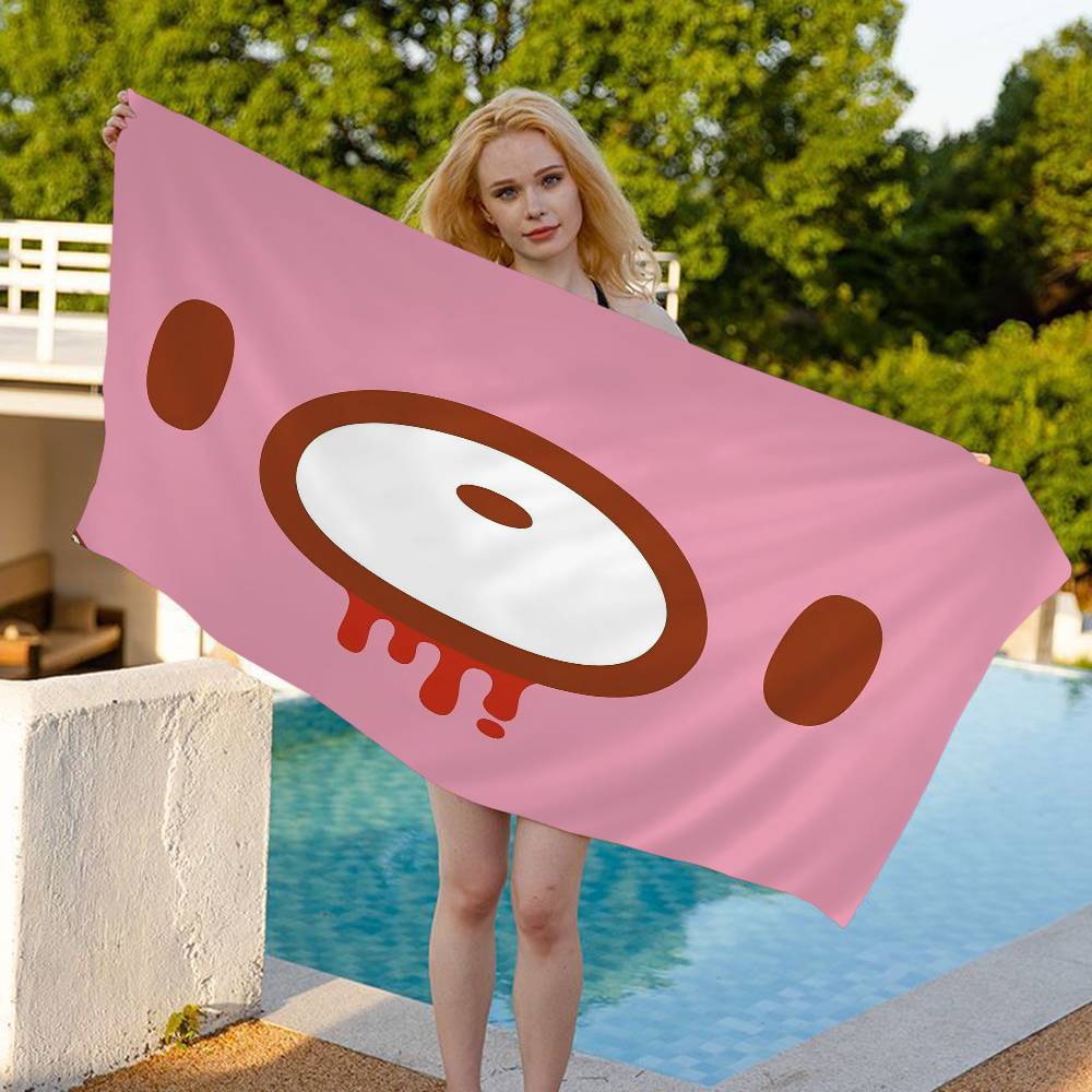 Kawaii G-gloomy Bears Anime Big Microfiber Beach Towels Quick Dry Towel Sand Beach Towels Pool Towel for Travel Swim Pool Yoga