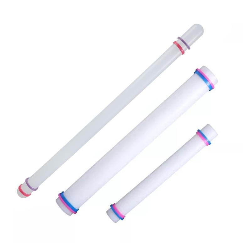 Adjustable Thickness Rolling Pin with Measurement Scale Plastic Dough Roller Kitchen Tool Pastry Making Accessories