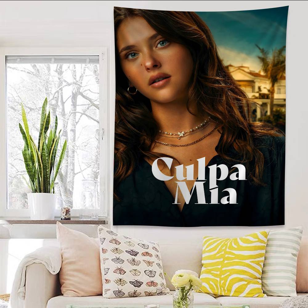 My Fault Culpa Mia 2023 Movie Anime Tapestry Hippie Flower Wall Carpets Dorm Decor Cheap Hippie Wall Hanging
