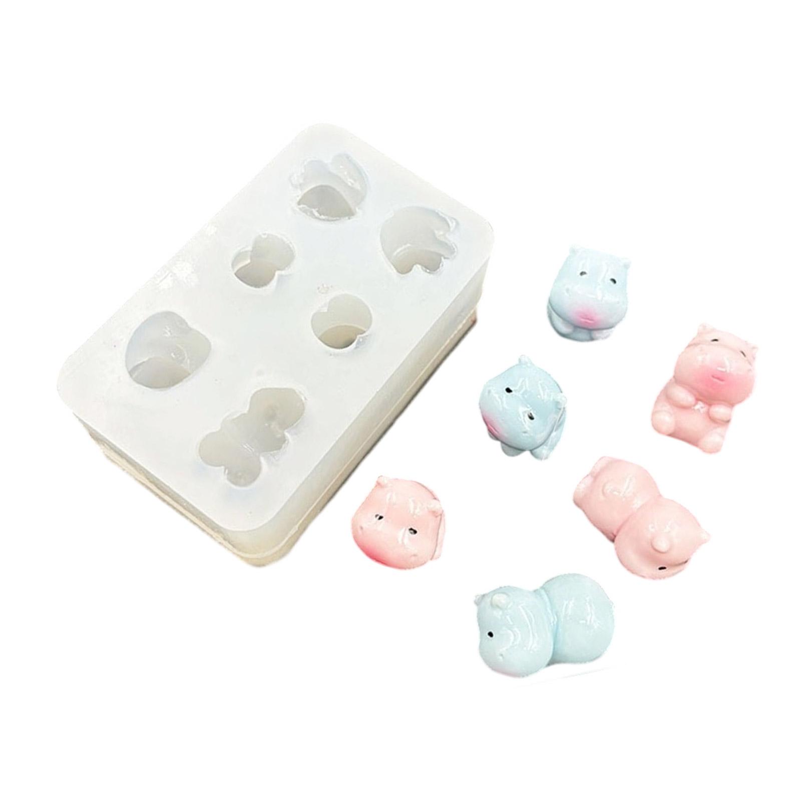 

Multiple Use 6 Cavity Silicone Mould Resin Art Tools Capybara Hippo Miniature Decoration Craft Projects
